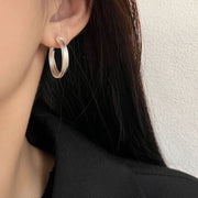 Multilayered Line Hoop Earrings