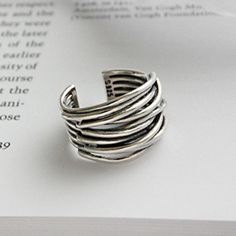 Vintage Multi-Line Wrap Ring