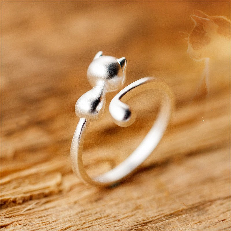 Sterling Silver Cat Ring