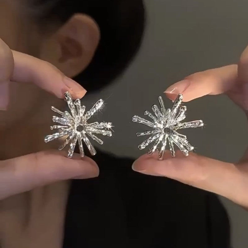 Silver Snowflake Earrings