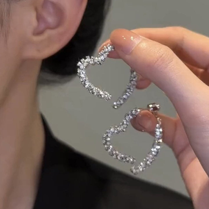 Sparkling Heart Earrings