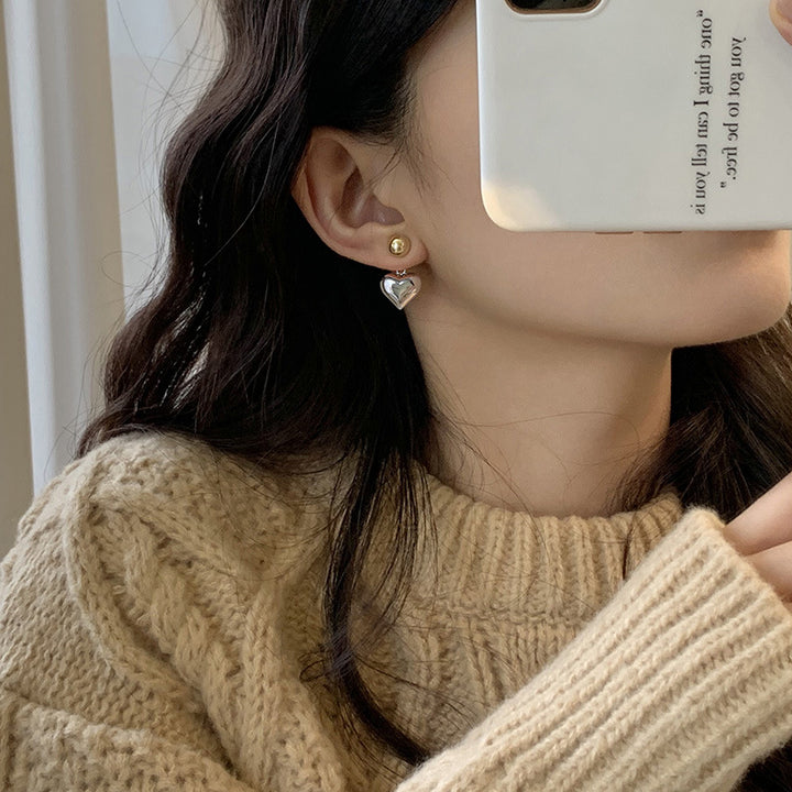 3D Heart Clashing Earrings