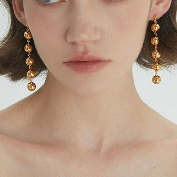 Metal Beaded Earrings