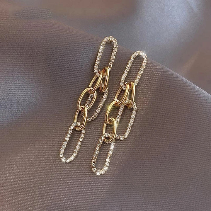 Metal Chain Tassel Earrings