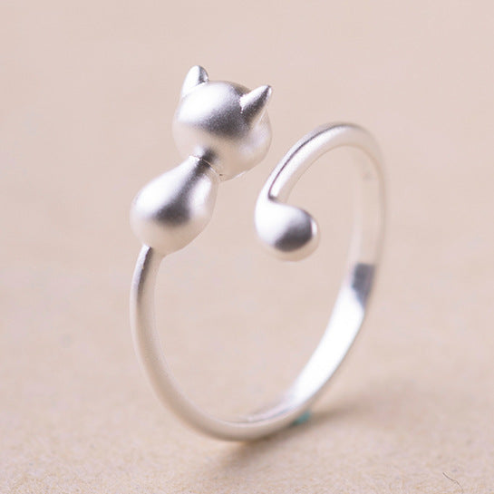 Sterling Silver Cat Ring