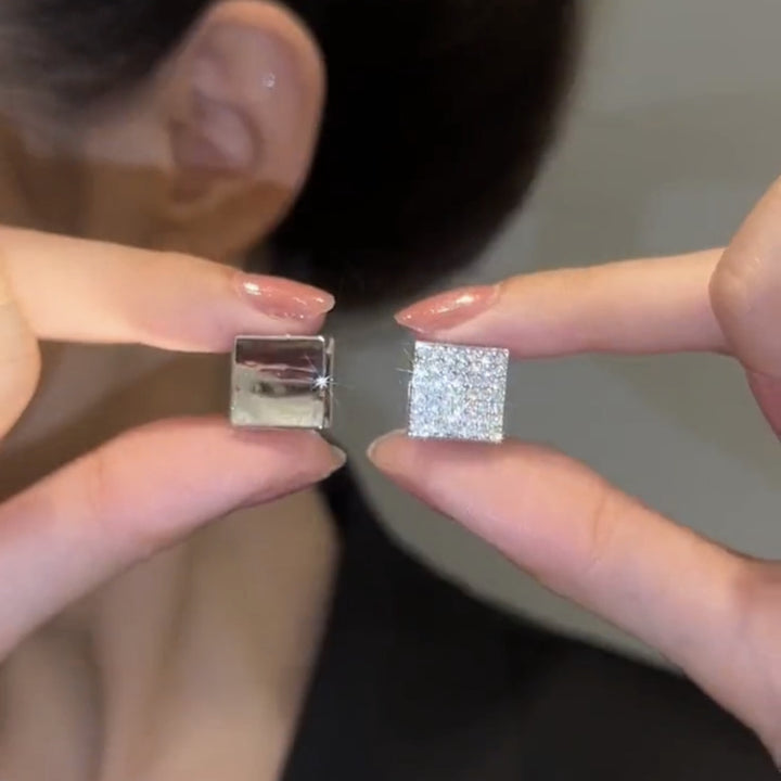 Small Square Zirconia Earrings