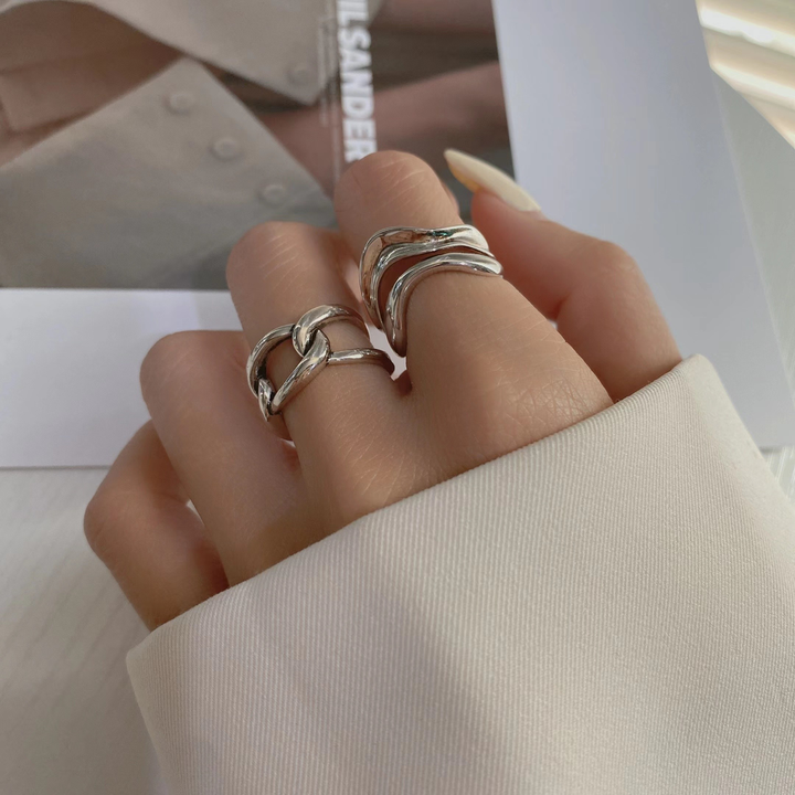 Sterling Silver Wave Stacking Ring