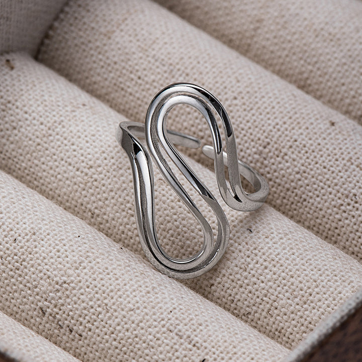 Openwork S-Shaped Adjustable Ring