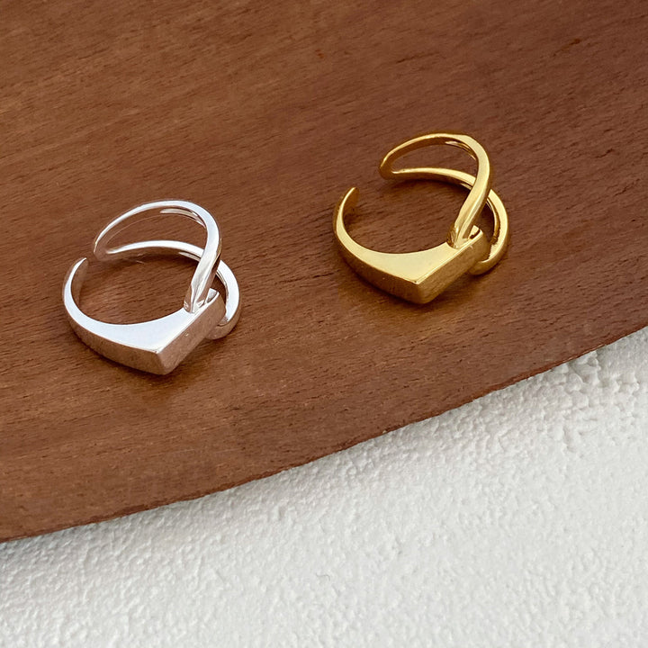 Sterling Silver Asymmetrical Adjustable Ring