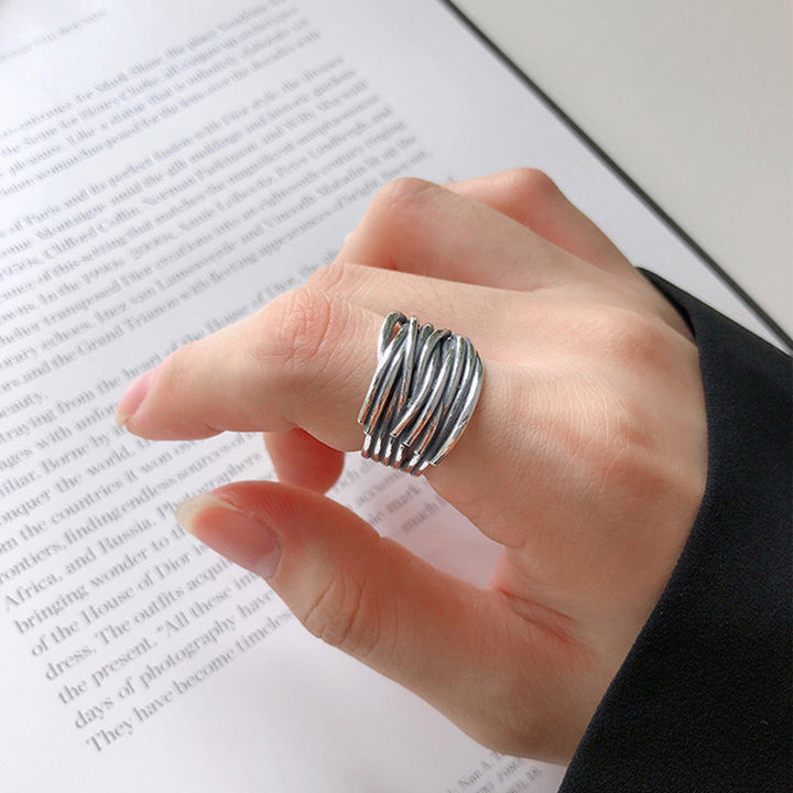 Vintage Multi-Line Wrap Ring
