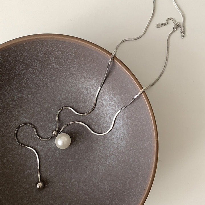 Pearl Adjustable Long Necklace