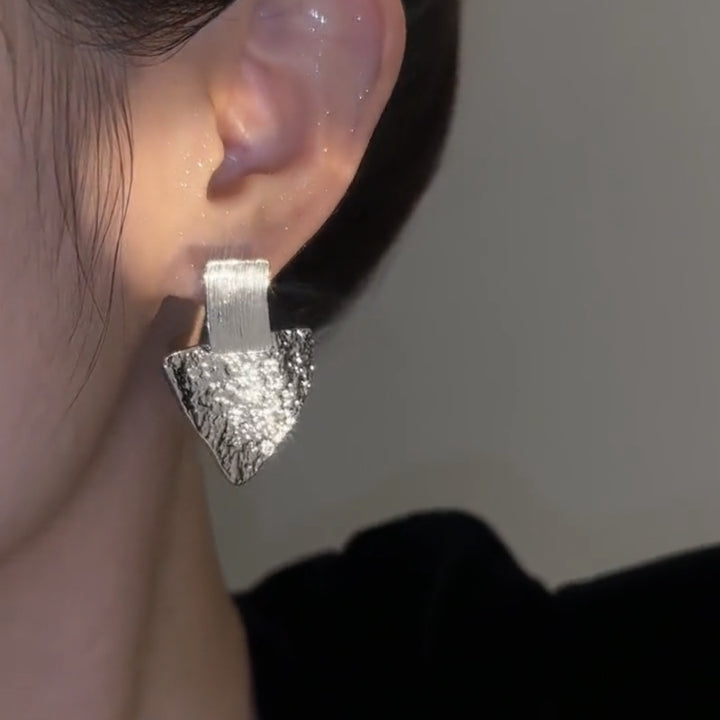 Geometric Vintage Silver Earrings