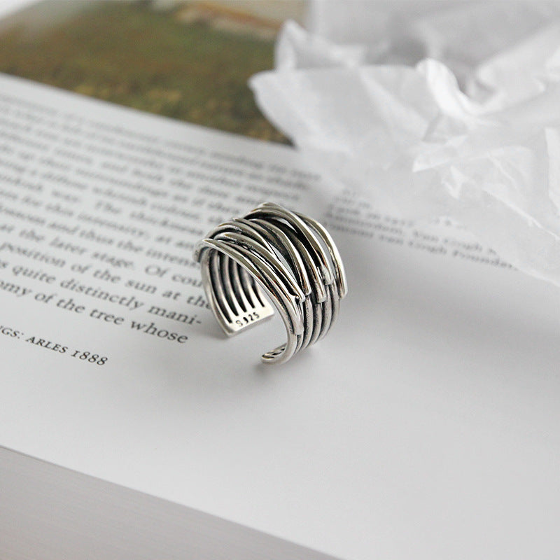 Vintage Multi-Line Wrap Ring