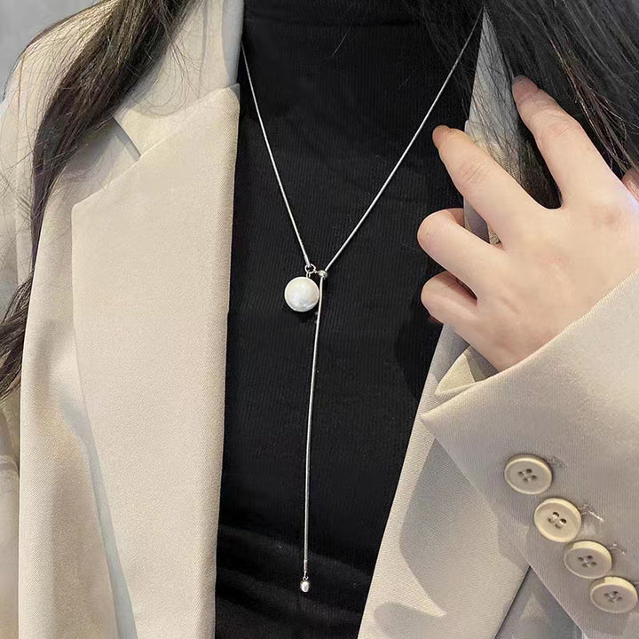 Pearl Adjustable Long Necklace