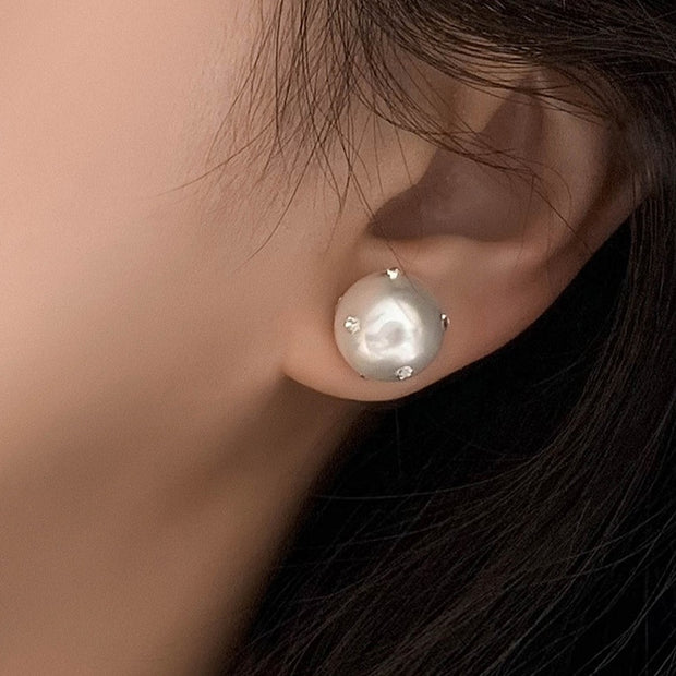 Zirconia Pearl Earrings