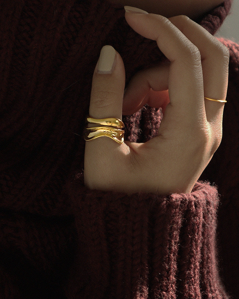 Sterling Silver Wave Stacking Ring