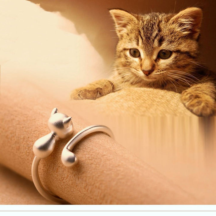 Sterling Silver Cat Ring