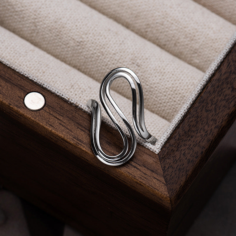 Openwork S-Shaped Adjustable Ring