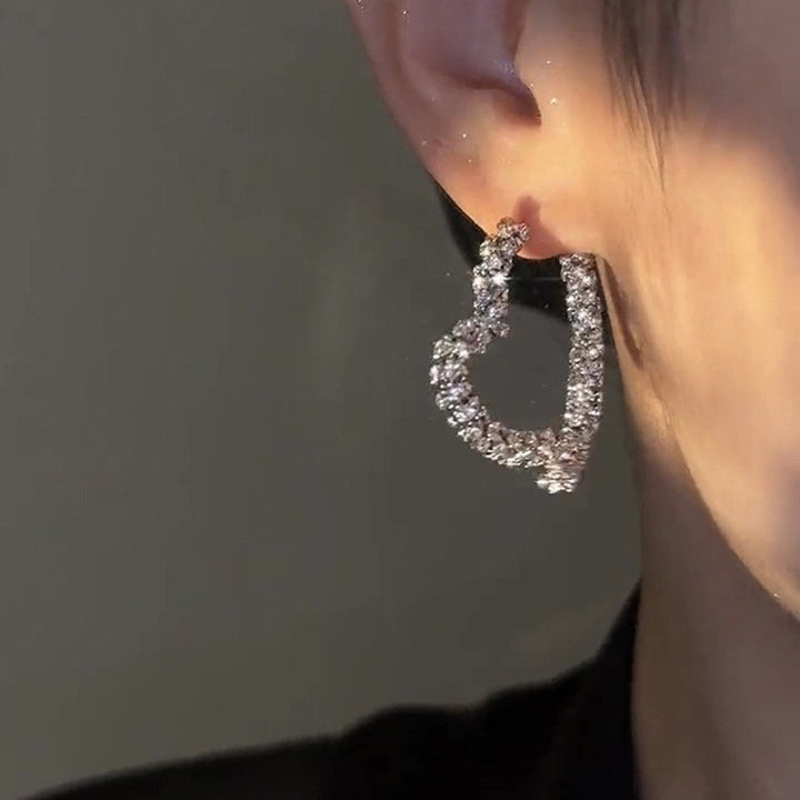 Sparkling Heart Earrings