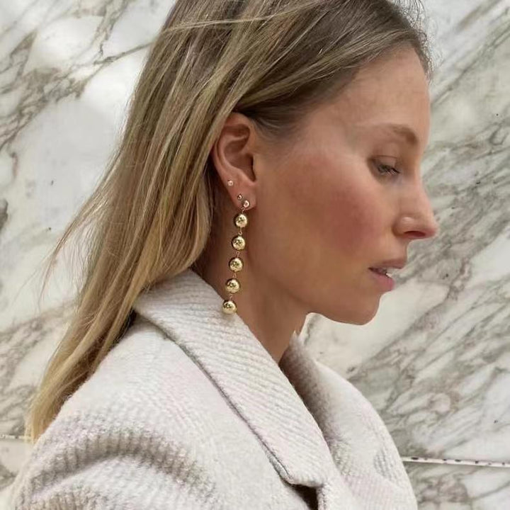 Metal Beaded Earrings