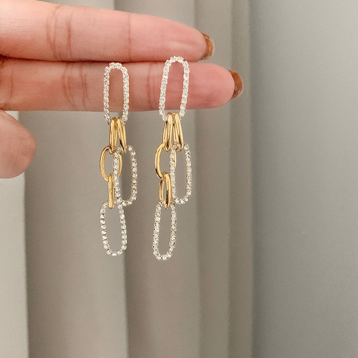 Metal Chain Tassel Earrings