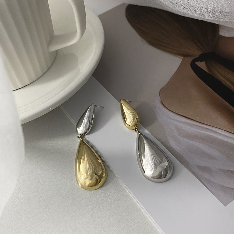 Water Drops Color Clash Earrings