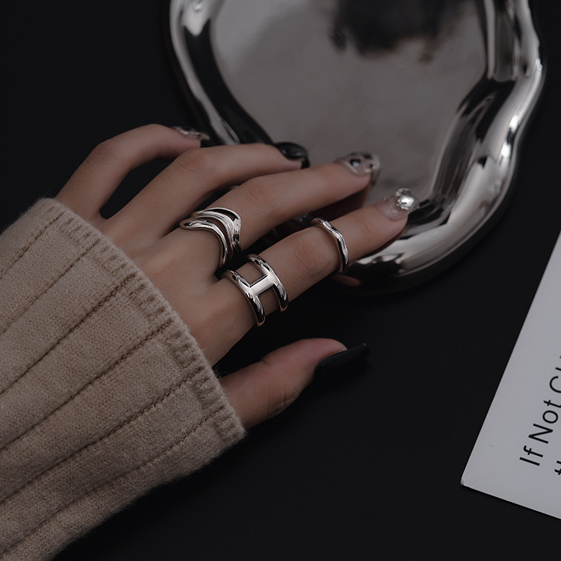 Sterling Silver Wave Stacking Ring