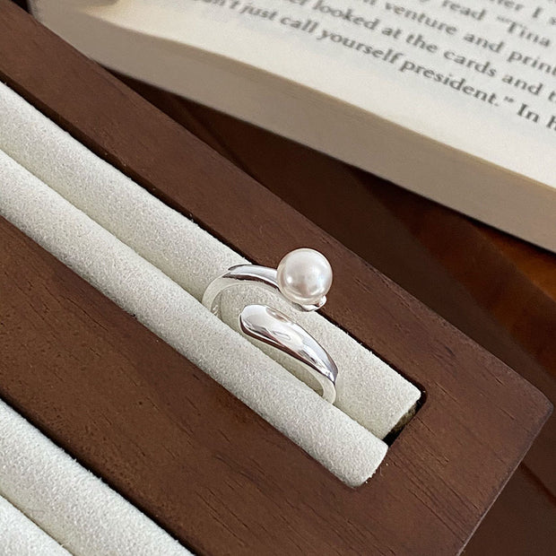 Adjustable Minimalist Pearl Ring
