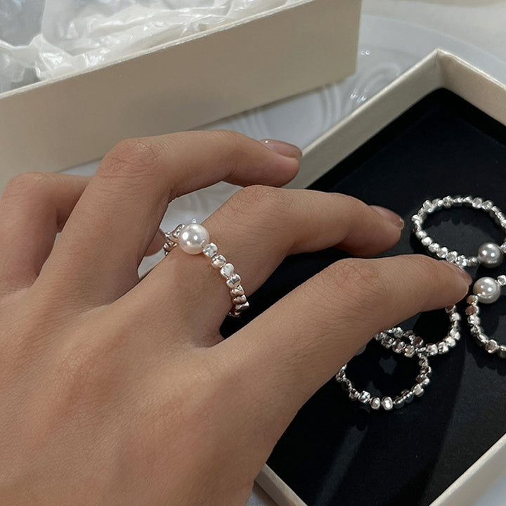 Sterling Silver Galaxy Pearl Ring