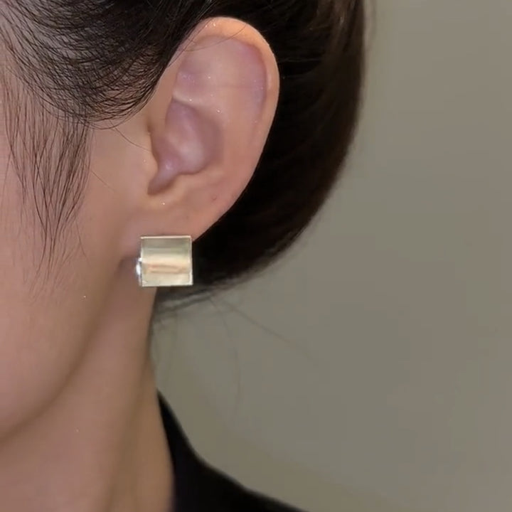 Small Square Zirconia Earrings