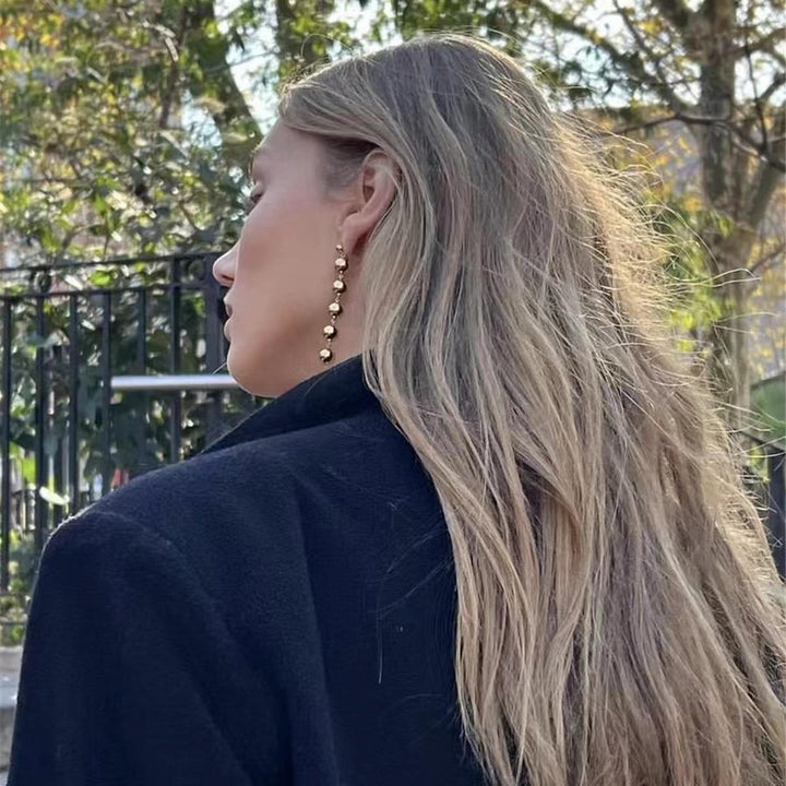 Metal Beaded Earrings