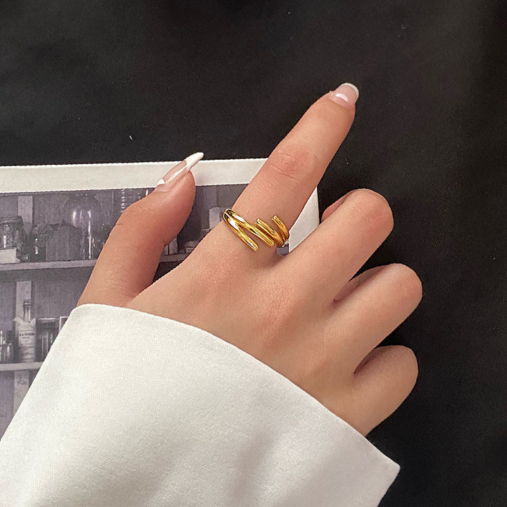 Sterling Silver Line Adjustable Ring