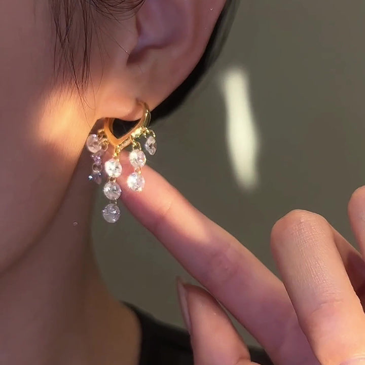 Crystal Tassel String Earrings