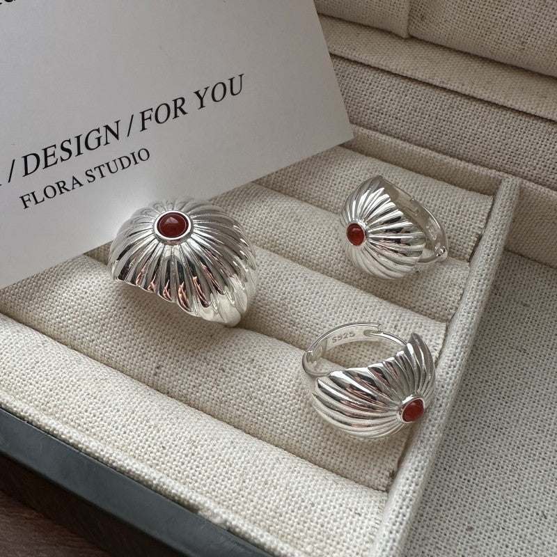 S925 Sterling Silver Onyx Simple Ring