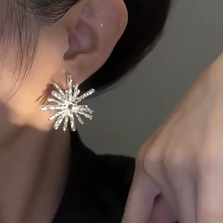 Silver Snowflake Earrings