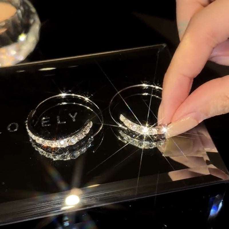 Sparkling Zirconia Hoop Earrings