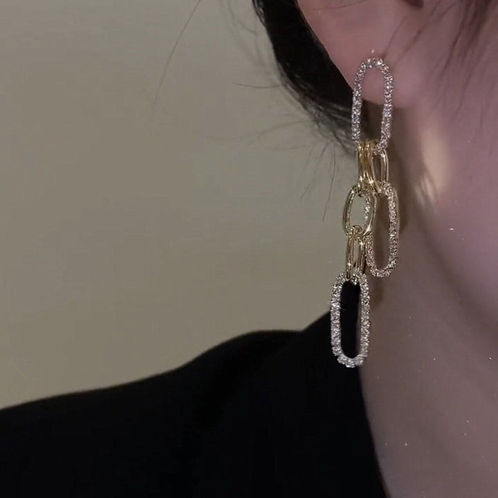 Metal Chain Tassel Earrings