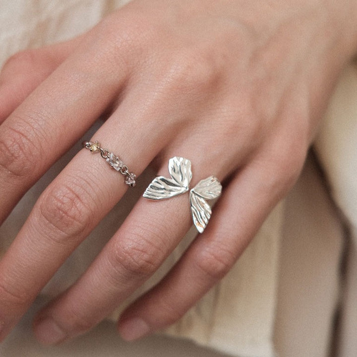 Sterling Silver Forest Butterfly Ring