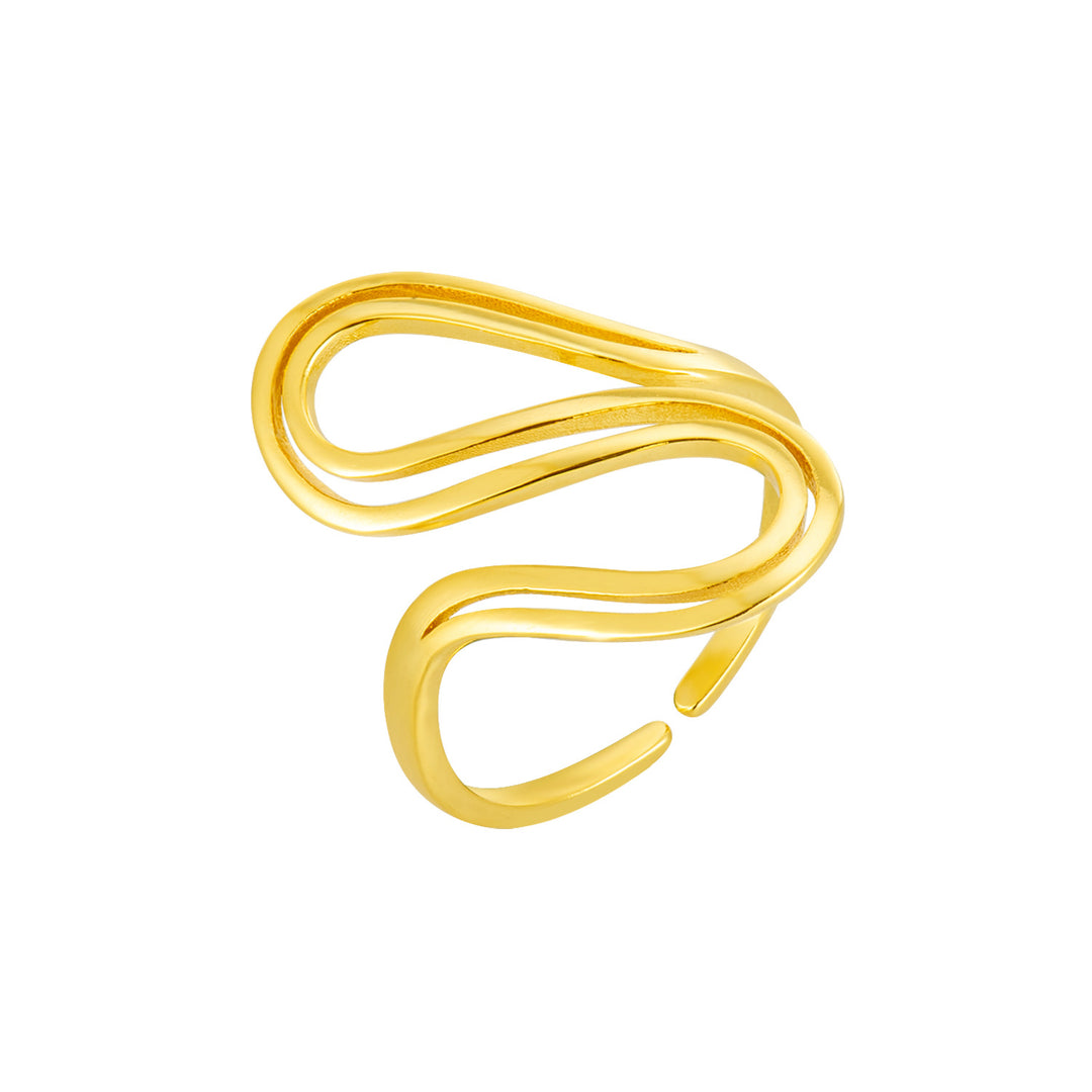 Openwork S-Shaped Adjustable Ring