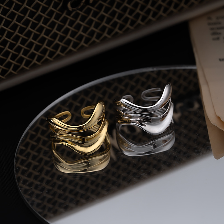 Sterling Silver Wave Stacking Ring