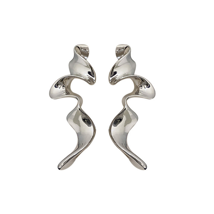 Twisted Line Geometric Earrings