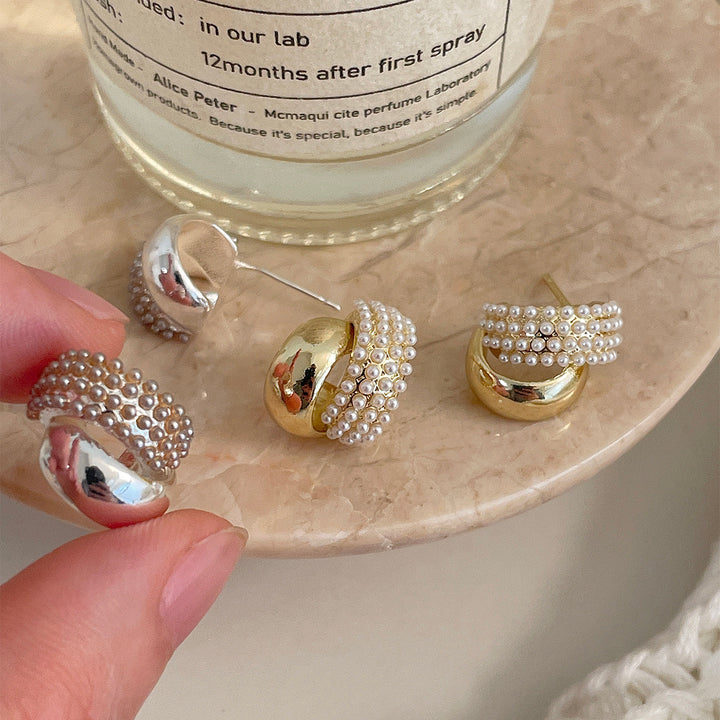 French Vintage Pearl Earrings