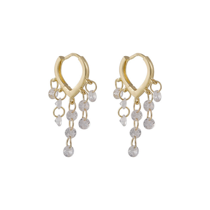 Crystal Tassel String Earrings