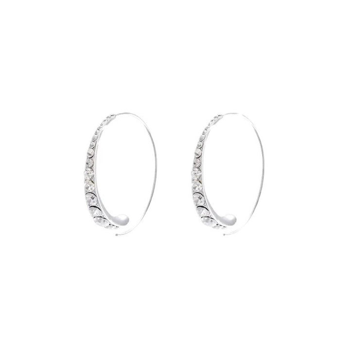 Sparkling Zirconia Hoop Earrings