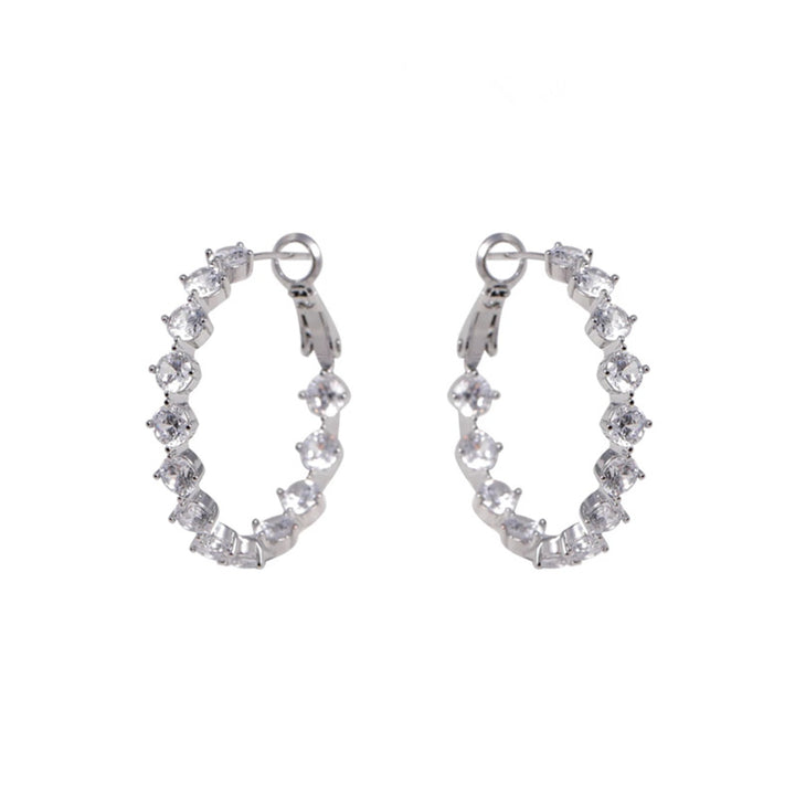 Zirconia Hoop Earrings