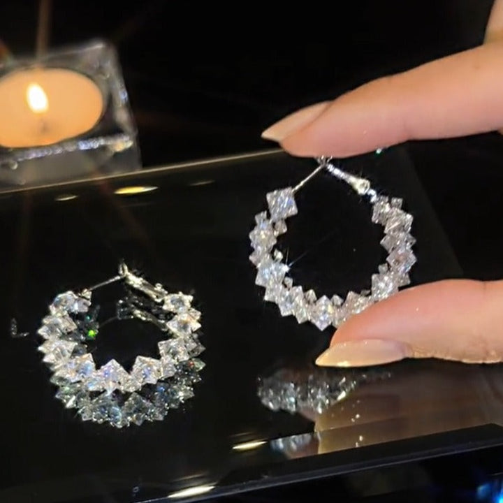 Delicate Zirconia Crystal Earrings
