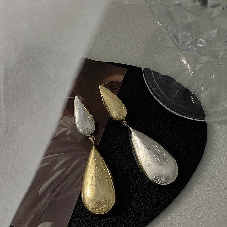 Water Drops Color Clash Earrings