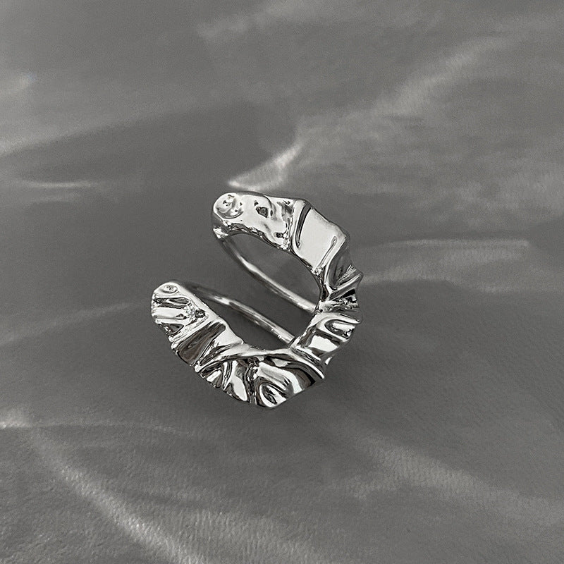 Pleated U-shaped Adjustable Ring