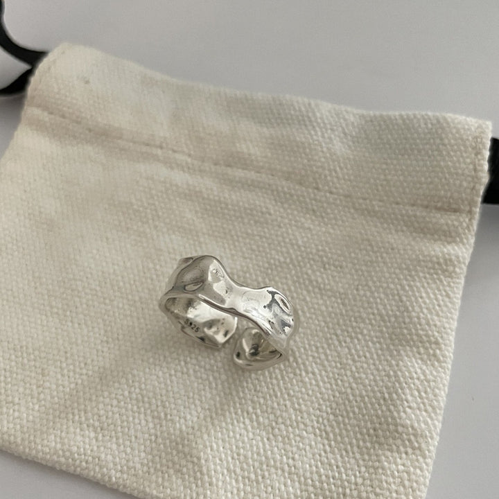 Sterling Silver Geometric Square Ring