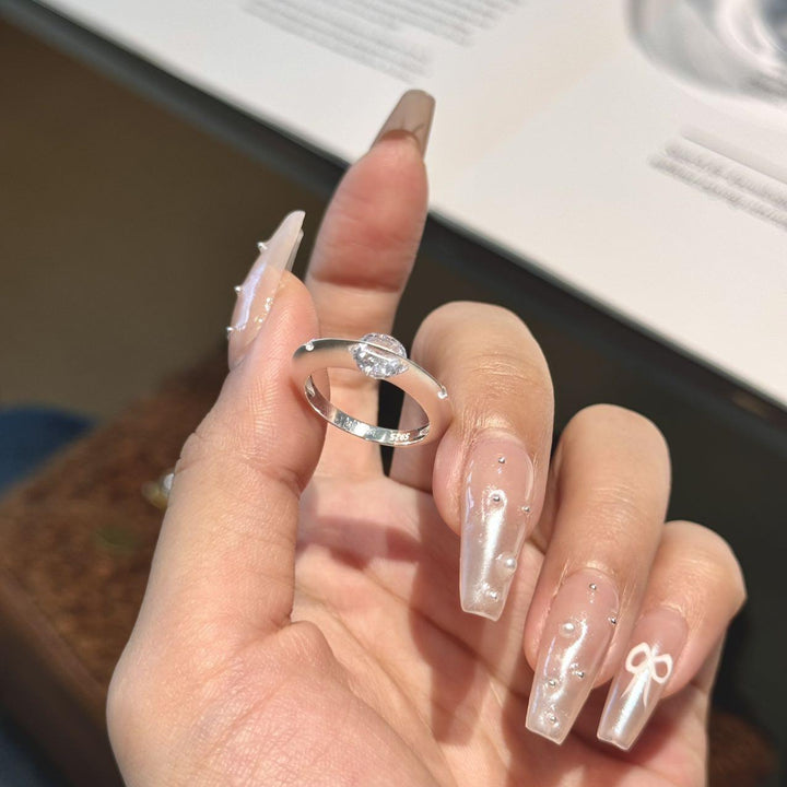 Cosmic Stellar Three-Stone Moissanite Ring